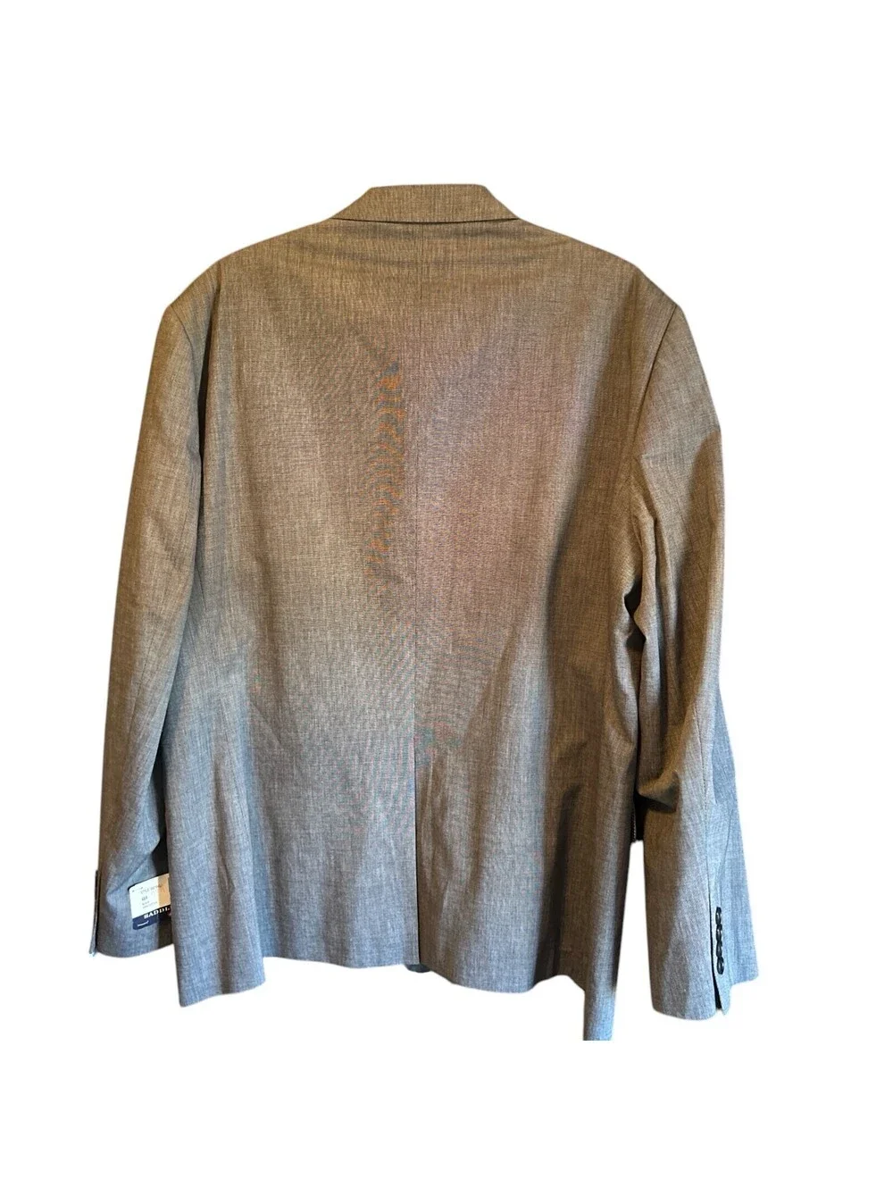 Saddlebred 46R NWT Gray Cotton Blazer Fully Lined 2 Button Front Business Work